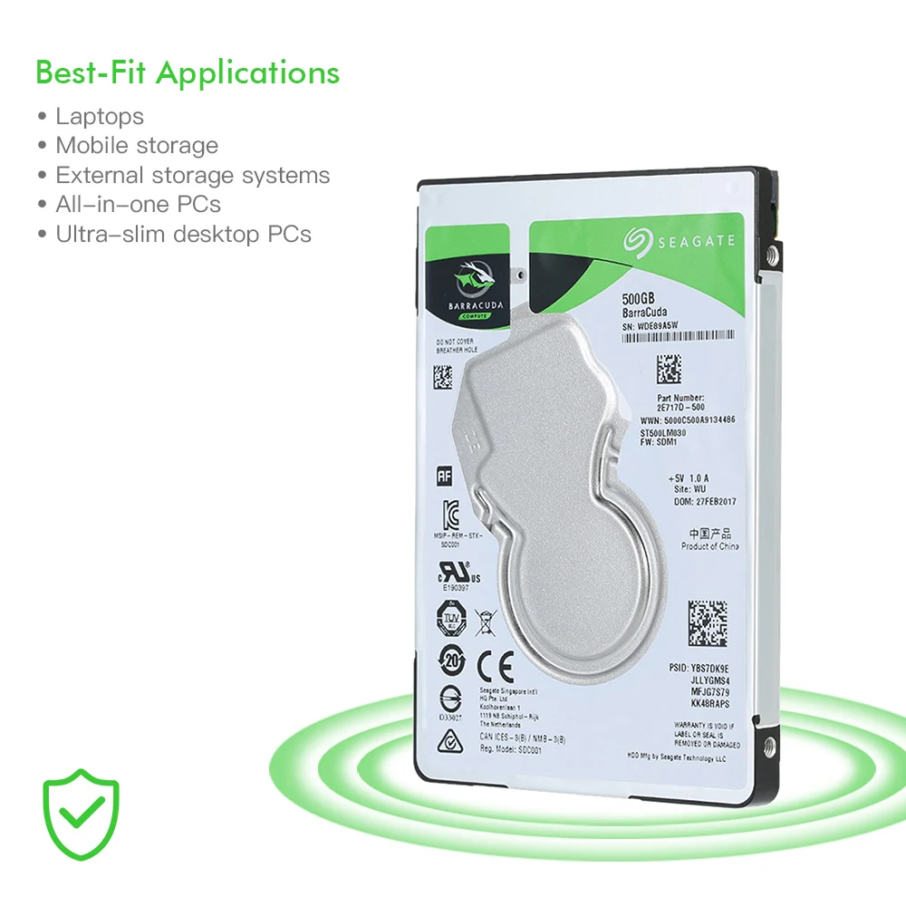 Seagate 500G 1 ТБ ноутбук HDD внутренний жесткий диск 7 мм 5400 об/мин SATA 6 ГБ/сек. 128 МБ кэш 2 5