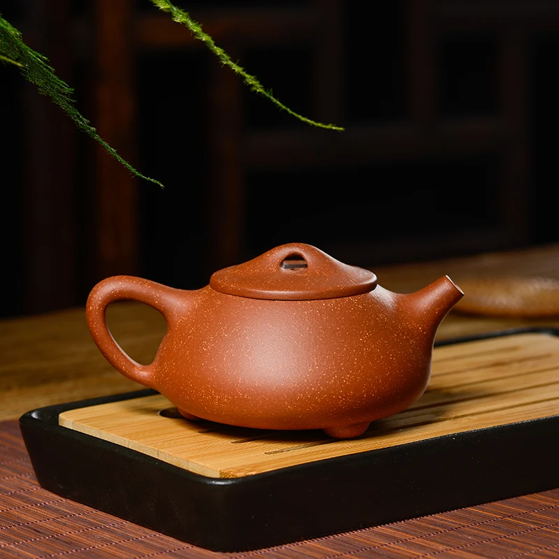 Authentic Yixing famous pure handmade purple clay teapot original ore dragon blood sand Kung Fu ball hole 210ml | Дом и сад