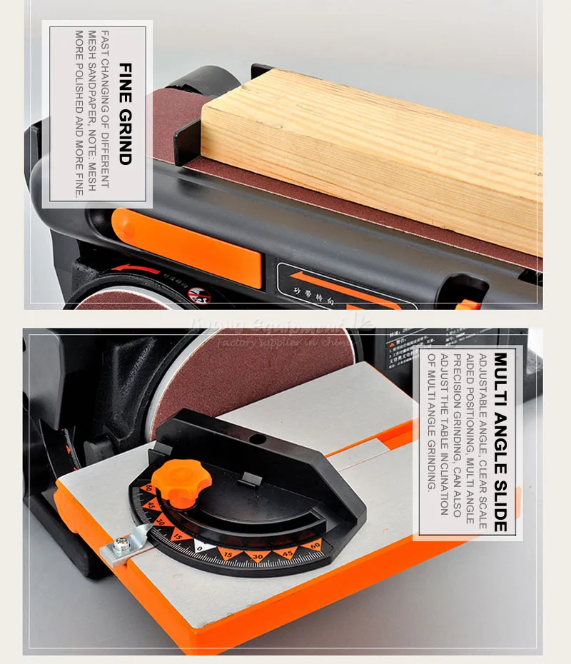 table model carpentry polishing one camera dual use 4*6 sand belt machine Q10057 | Инструменты
