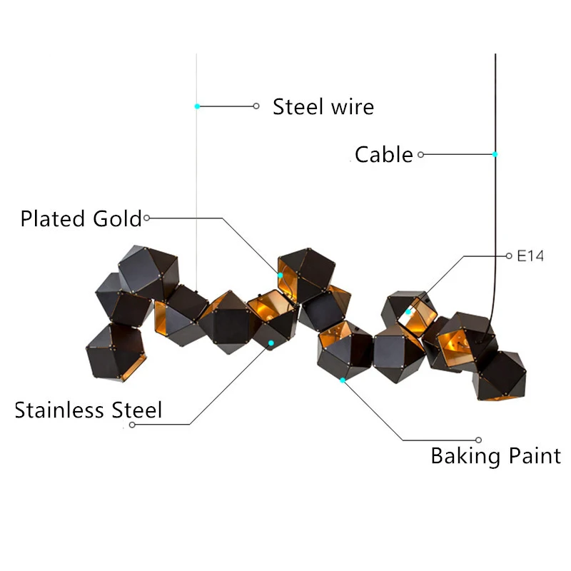 구매 Sgrow 유럽 Dna 디자이너 펜 던 트 조명 거실 다이닝 룸 카페 바 매달려 램프 현대 멀티 헤드 조명기구