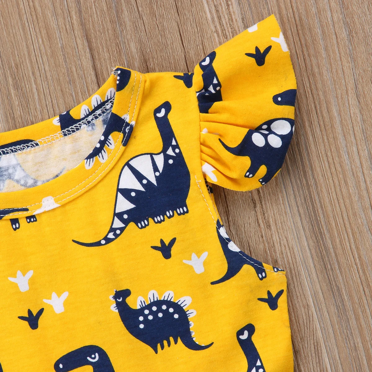 Новинка 2018 Модное детское нарядное платье с рисунком динозавра для маленьких