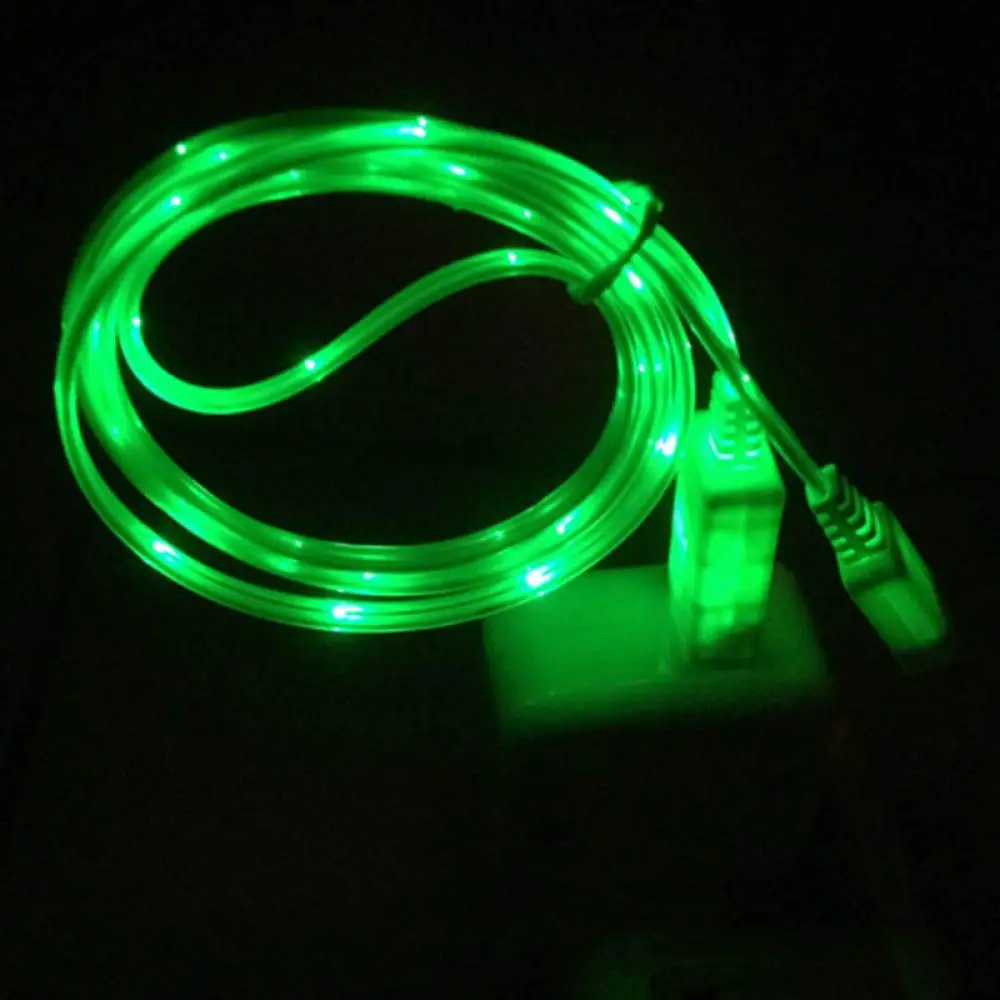 

HOT 3 Feets Long Colorful LED Light Micro USB Charger Data Sync Cable Charging Wire Data Wire For All Phone PC