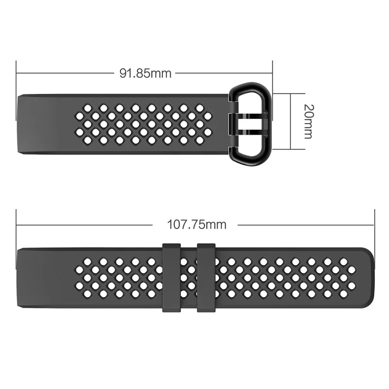 

Soft Silicone Replacement Strap For Fitbit Charge 3 Heart Rate Smart Wristband Bracelet Watch Bands S and L Size