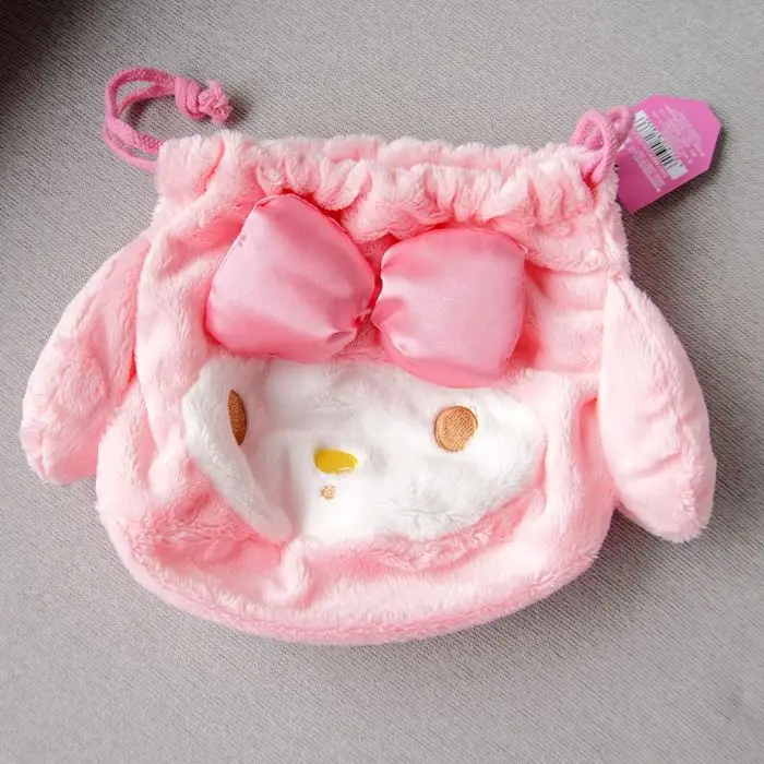 1 шт. милые my melody cinnamoroll плюшевые сумки с вышивкой и кулиской косметички детские