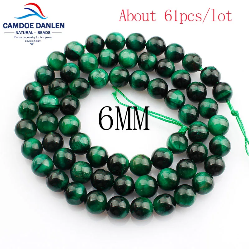 6MM CAMDOE DANLEN бусины из натурального камня зеленый тигровый глаз круглые бусины 1" нить 4 6 8 10 12 мм подходят DIY бусины для изготовления ювелирных изделий - Цвет: 6MM