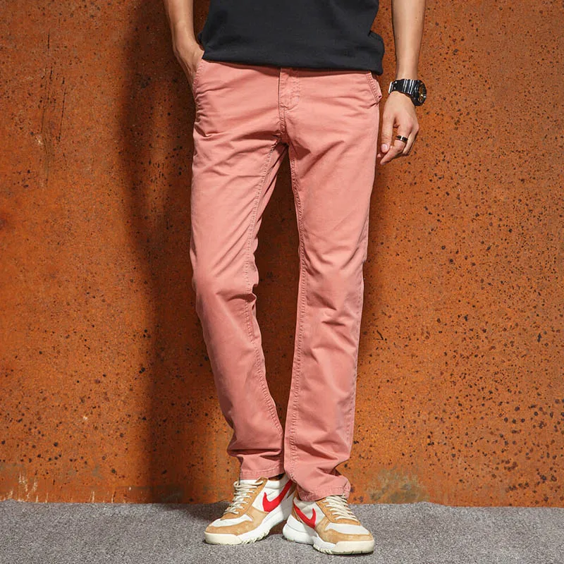 Брюки мужские повседневные хлопковые прямые штаны для отдыха черные/хаки 29-38 |