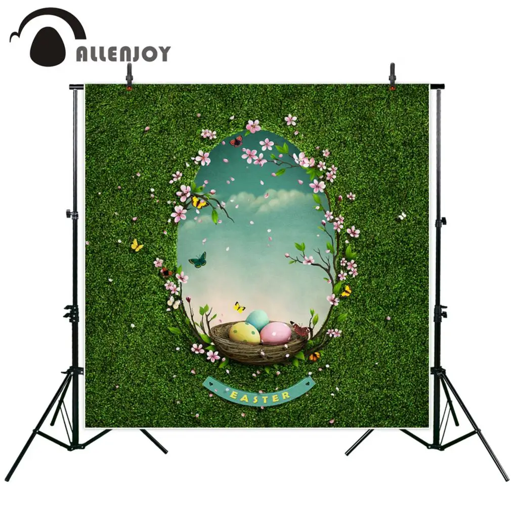 Allenjoy фон для фотостудии поздравительная открытка Пасха с деревом гнездом форма