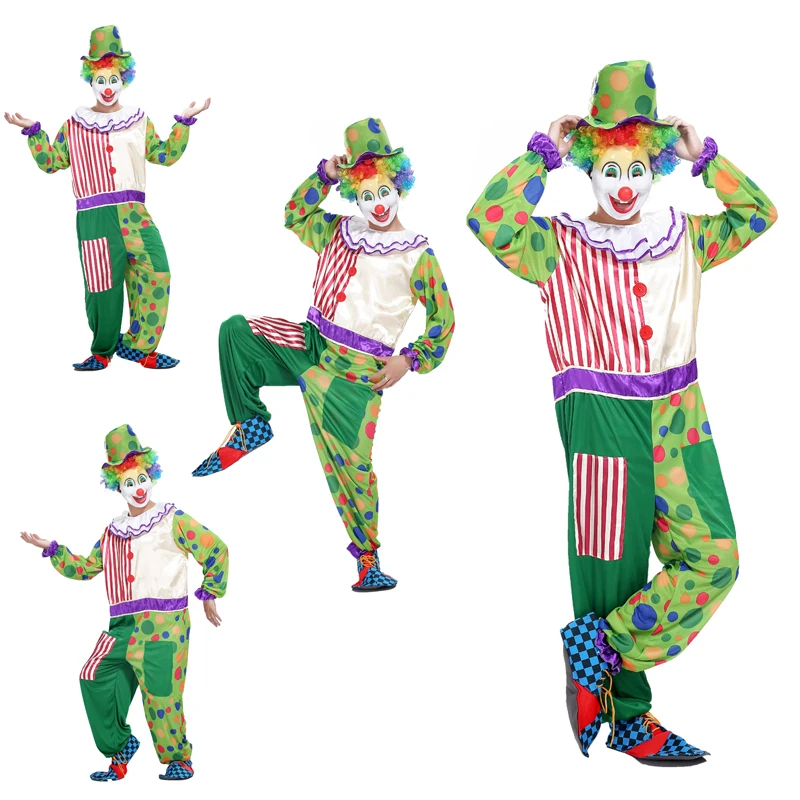 Доставка AliExpress костюм для косплея на Хэллоуин клоуна взрослых одежда
