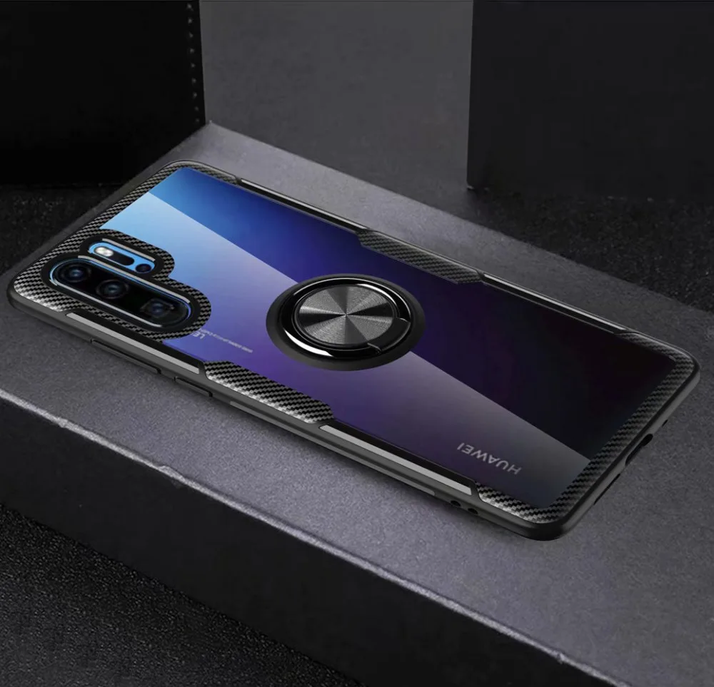 Прозрачный Противоскользящий чехол из углеродного волокна с металлическим