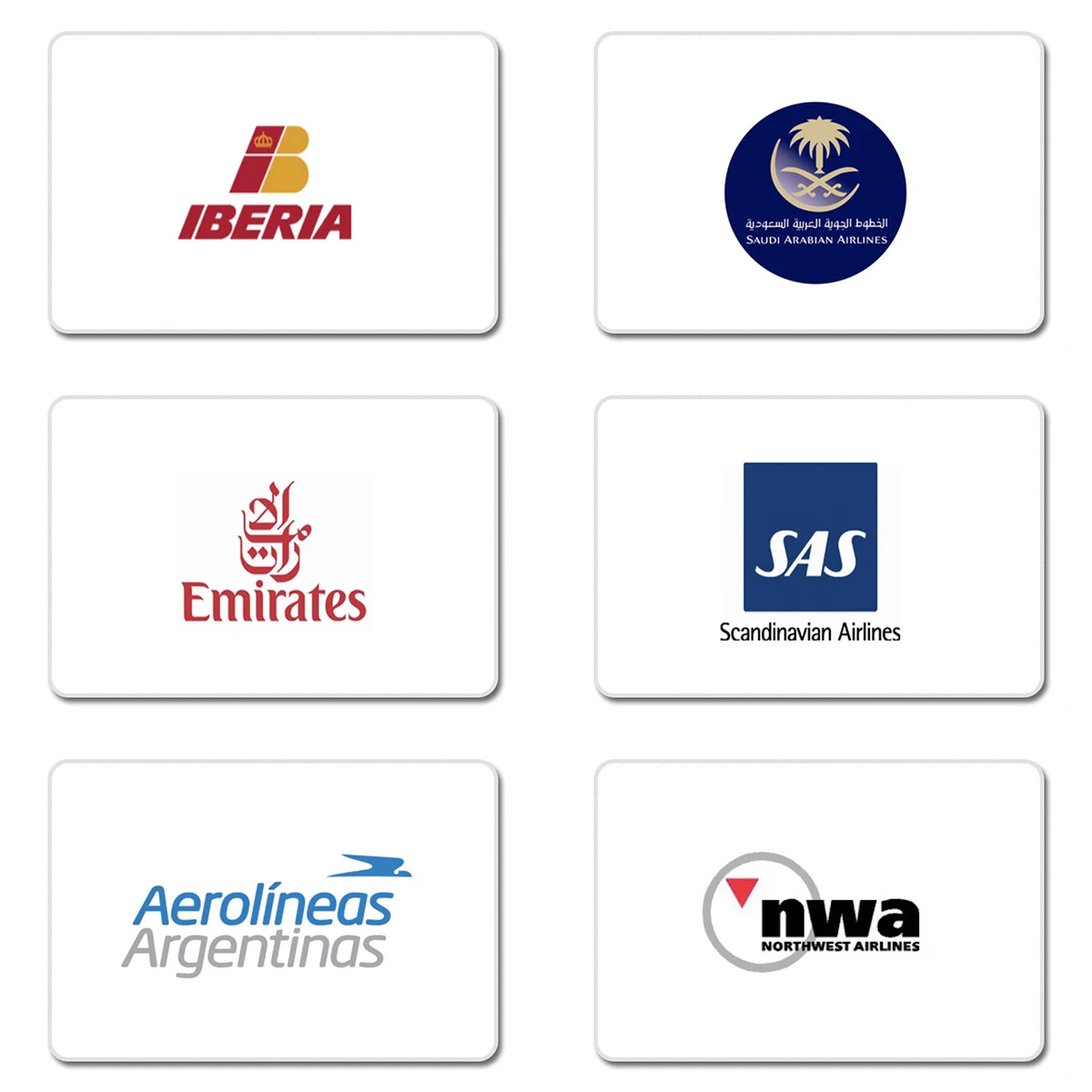 Emirates SAS Saudi NWA Aregentinas Iberia Airways дизайнерская Натуральная Резина Настольный коврик для мыши для ноутбука компьютерный корпус коврик для мыши