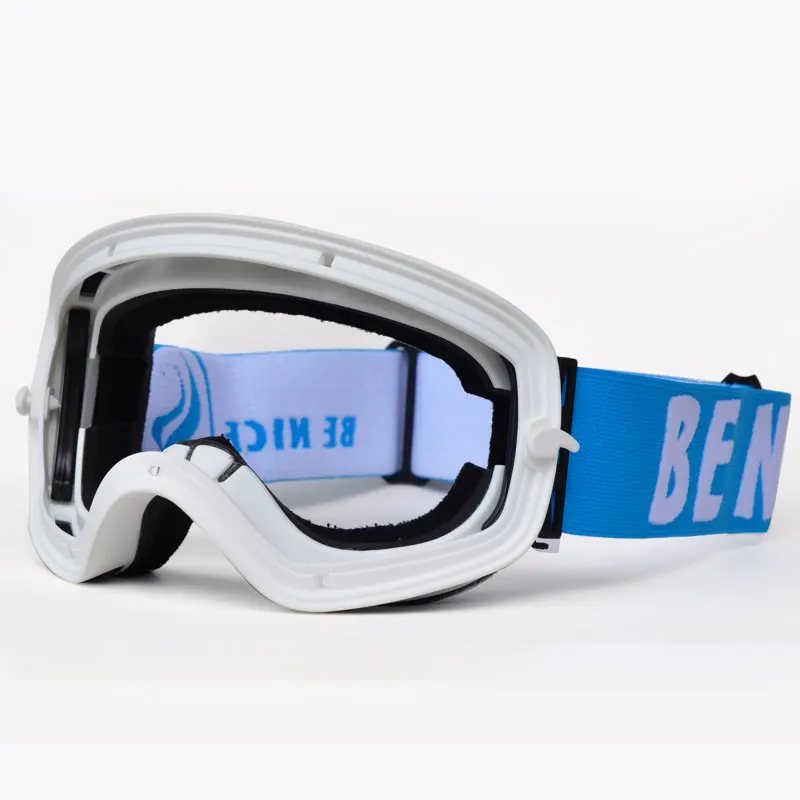 Оправа для лыжных очков snow-3100 Анти-Туман UV400 большие сферические очки для сноубординга оправа совместима с линзами для лыжных очков - Цвет: white and blue