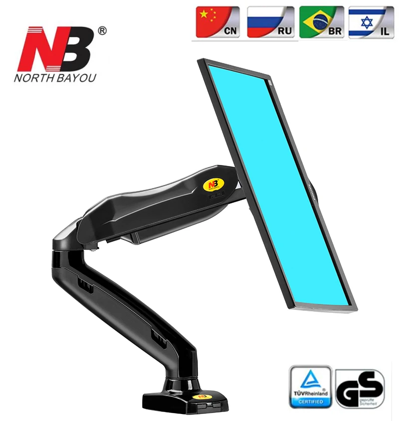 NB F80 Desktop17-2" ЖК-дисплей LED монитор держатель Arm газовая пружина полное движение тв крепление загрузка 2-6.5 кг