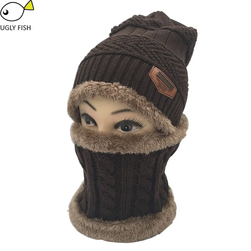 coffee neck warmer Шею теплым шапка вязаная шапка шарф шапка из двух частей Зимние Шапки Для мужчины Шапки шапка мужская вязанная Зимняя Шапка Флис Вязать Hat балаклава шапки женские зимние шапка мужская зимняя шапка зимняя мужская - Цвет: coffee neck warmer