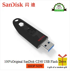 SanDisk CZ50 USB флеш-накопитель 8 ГБ 16 ГБ 32 ГБ 64 ГБ USB 2,0 карта памяти USB флеш-накопитель Поддержка официальной проверки