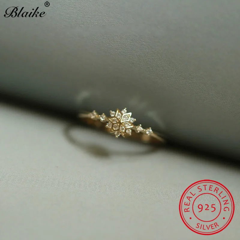 925 кольцо из стерлингового серебра бледно-укладка женский кольцо-Снежинка