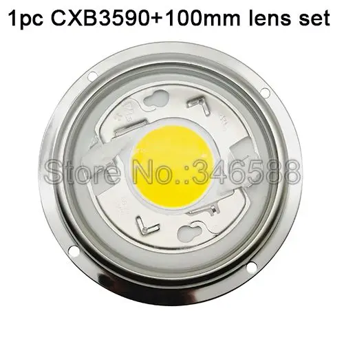 CREE CXB3590 COB светодиодный светильник для выращивания DIY модуль светодиодный светильник для выращивания растений для помещений идеальный стальной держатель MEANWELL драйвер 100 мм стеклянный объектив - Испускаемый цвет: Led and Lens