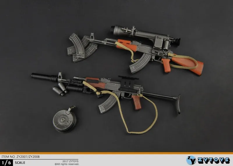 Пластиковая фигурка [ESTARTEK] ZYTOYS 1/6 AK47 / AKS47 для Phicen VC UD ND Jiaou Doll HT 12 дюймов|Игровые