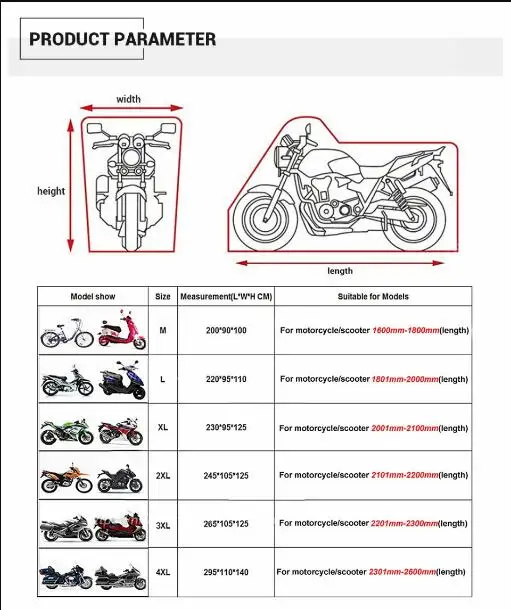 Herobiker мотоцикл четыре сезона Водонепроницаемый/пыленепроницаемый/УФ защитный для наружного внутреннего мотороллера мотоцикл Дождевик M-XXXXL