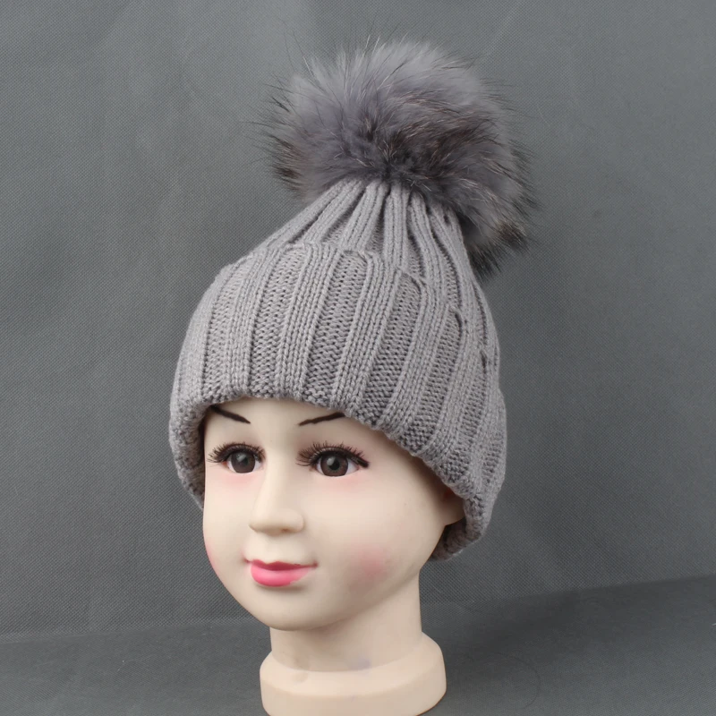 От 3 до 8 лет зимние меховые шапки для детей флисовая подкладка Зимние шапочки