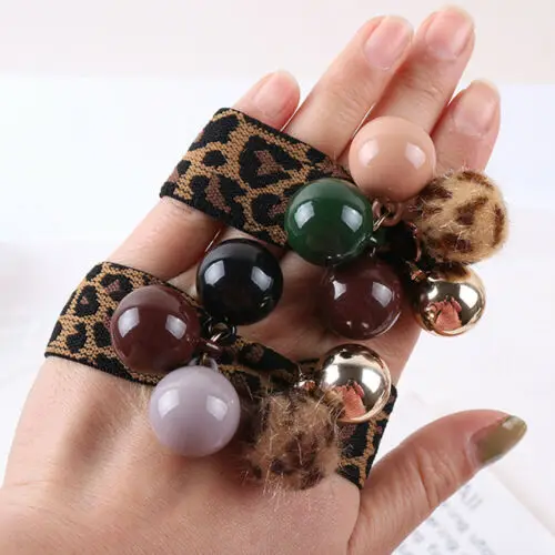 1 шт. Женская эластичная резинка для волос с леопардовым принтом |