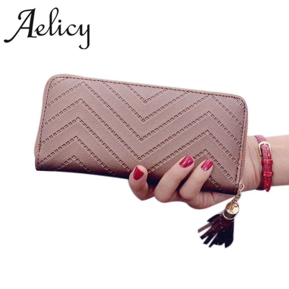 Aelicy 2020 Сумочка с кисточками кошелек Однотонный женский Portefeuille Femme и кошельки