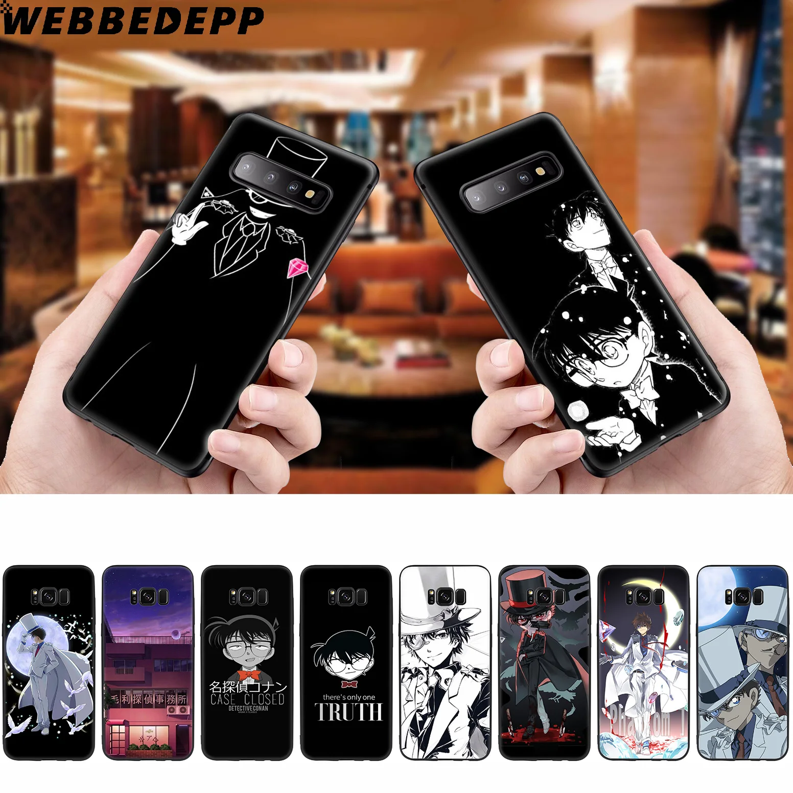 WEBBEDEPP Detective Conan мягкий чехол для Samsung Galaxy S10 S10e S9 S8 Plus S7 S6 Edge &amp J6 2018 Note 10 9 8 |