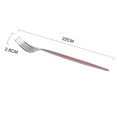 Silver-Dinner Fork Набор столовых приборов из нержавеющей стали, столовые вилки, нож, десертные ложки, ложка для размешивания кофе, фруктовые ForksTableware, поставщик домашнего ресторана - Цвет: Silver-Dinner Fork