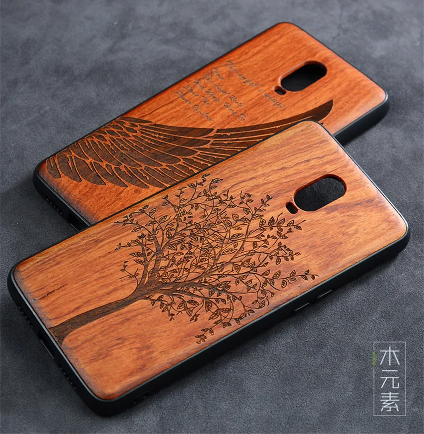Чехол для Oneplus 6 t,, настоящая древесина, чехол для Oneplus 6 T, палисандр, ТПУ, ударопрочный, задняя крышка, чехол для телефона One plus 6 T, чехол