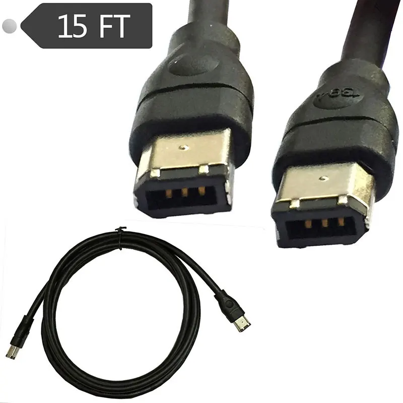 1 8 4 5 м черный Firewire IEEE 1394 от 400 до 6 контактный/6 контактный
