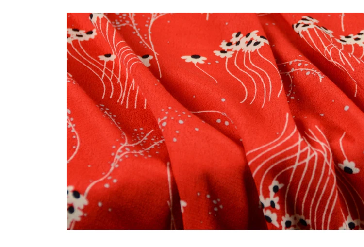 138 см ширина японский импортный желтый Вишневый цветок Креп жаккардовая парча