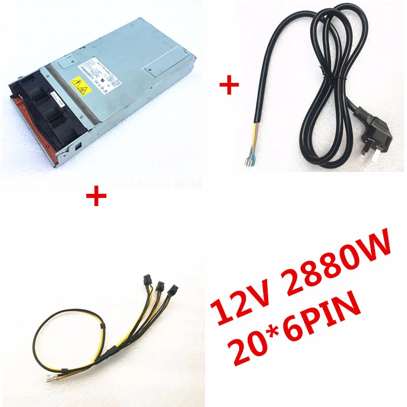 Мощность сервера AA23920L 39Y7364 39Y7350 39Y7349 12V 236A 2880W 20 шт 6PIN может использовать BTC ETH