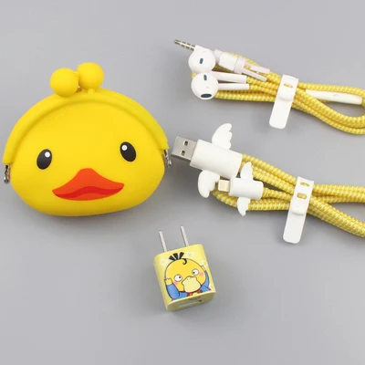 Милый мультяшный usb-кабель протектор для наушников с кабельным Стикеры для намотки спиральный usb-шнур с зарядным устройством для iPhone 6 6s 7 8 Plus X XR - Цвет: 12
