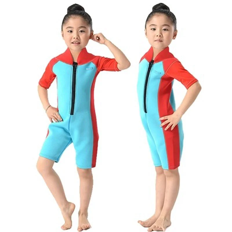 Неопреновые Детские Гидрокостюмы Hisea с коротким рукавом 2 мм костюмы для дайвинга