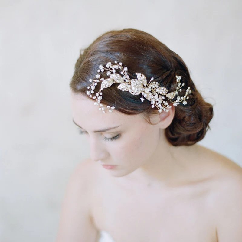 Высокое качество ручной работы аксессуары для волос женские свадебные платья