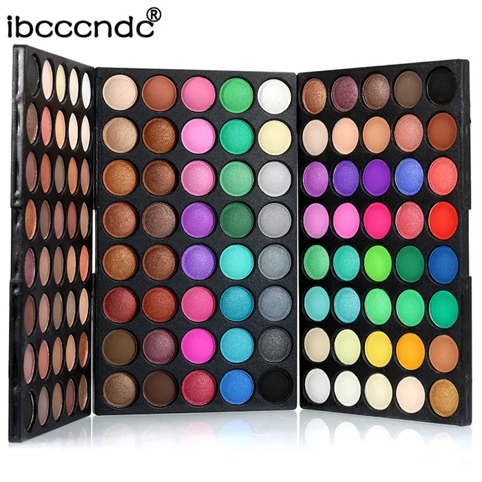 120 colors Новинка 120 цвета светящиеся тени для век Палитра матовая Палетка теней мерцание и блеск голый макияж палитра, набор косметических - Цвет: 120 colors
