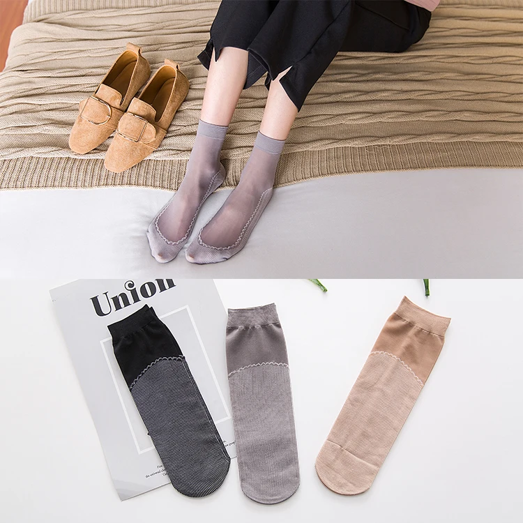 10 парт/лот женские летние шелковые бархатные носки хлопковые мягкие