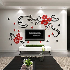 As shown 3D акриловый Кристальный стерео стикер стены гостиной ТВ фон - Цвет: As shown