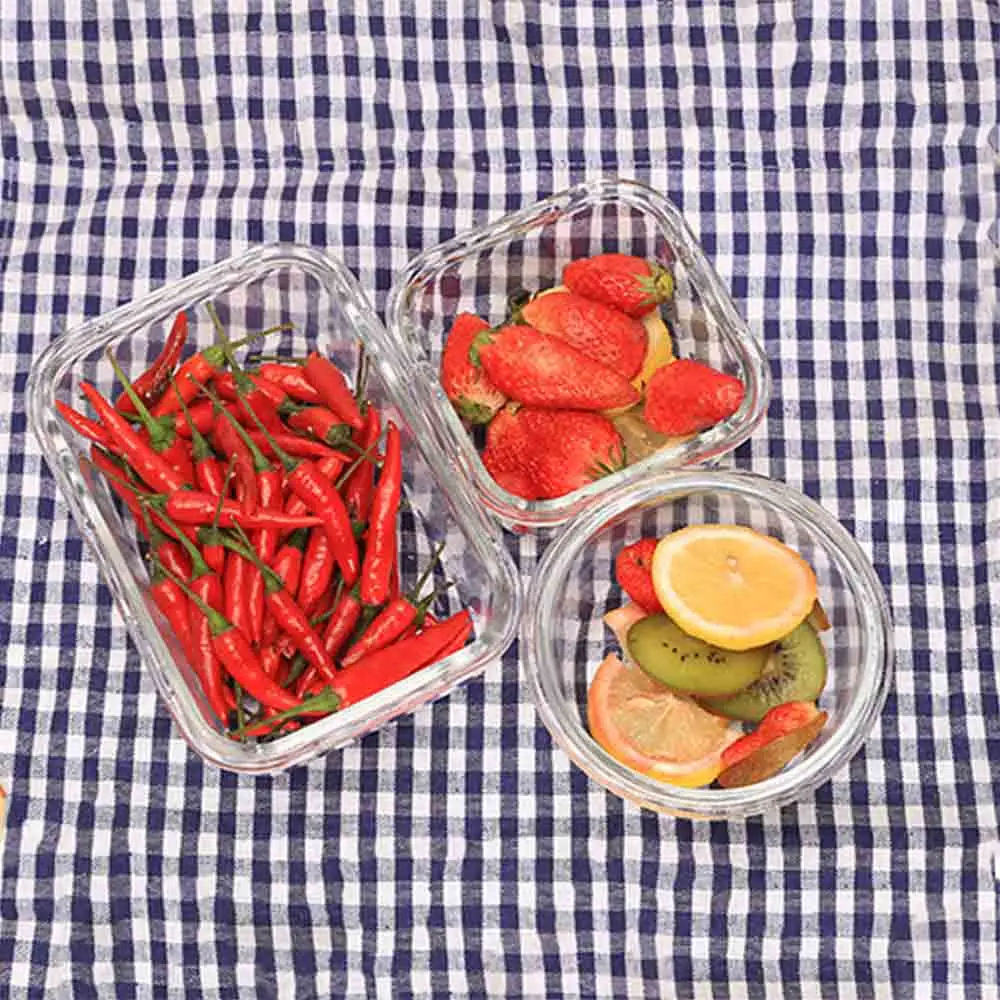 1 шт Безопасный стеклянный контейнер для хранения еды Ланч бокс с бесплатными