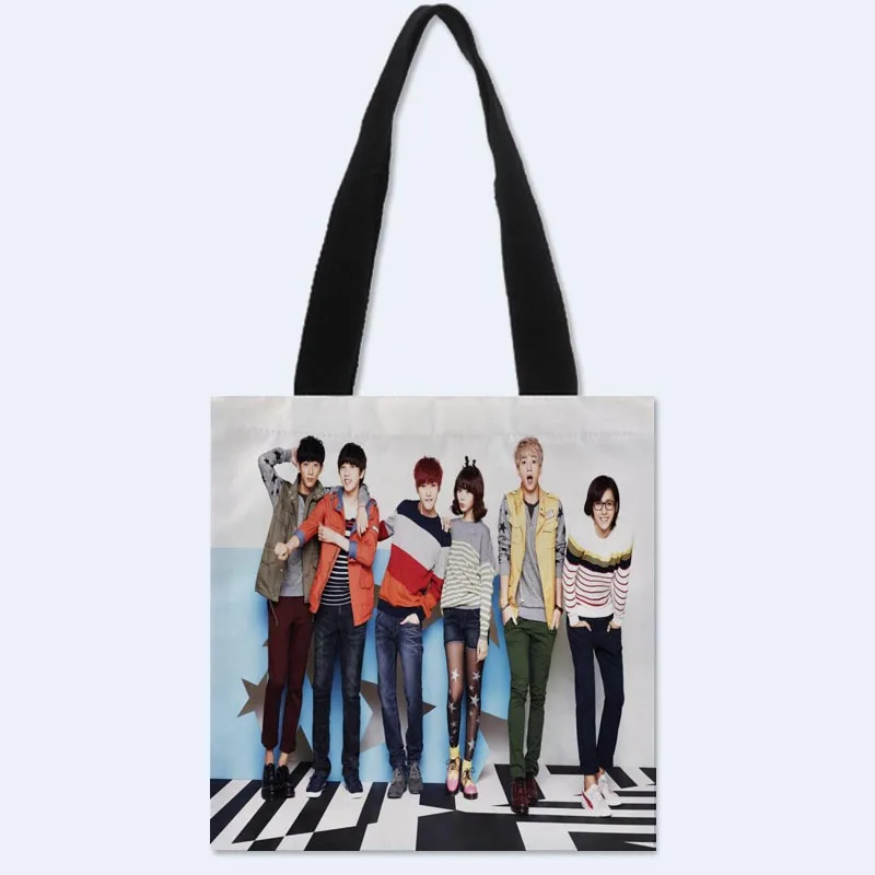 Изготовленный На Заказ KPOP B1A4 печати сумка Холст тоут сумки для покупок и поездок