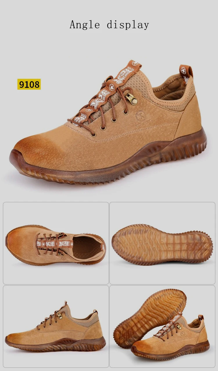 Safety Shoes Men Anti-smashing Puncture Proof Steel Toe Cap Summer Lightweight Breathable Non-slip Work Shoes Construction Boots