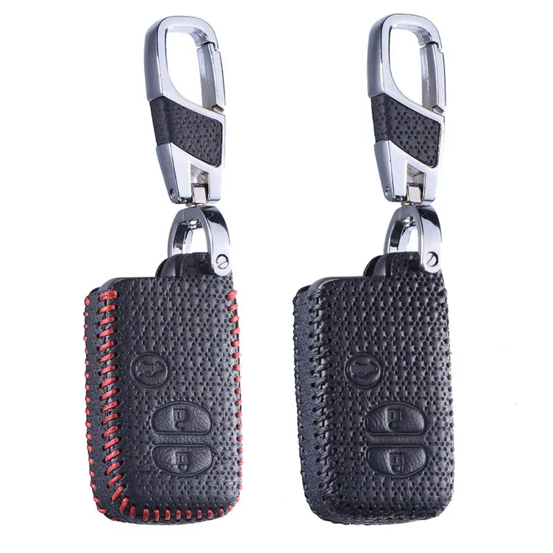 Роскошный качественный чехол для ключей из натуральной кожи Toyota Camry Prado Crown 4runner