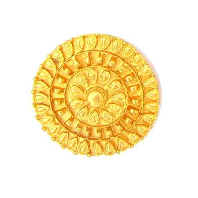 

HOT gold metal round charm lady's fashion beach slippers interchangable DIY decoration button accessory with screw rivet 6pcs x