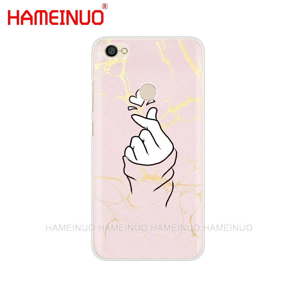 HAMEINUO черно-белый чехол для телефона с сердечками Love kpop Xiaomi redmi 5 4 1 1s 2 3 3s pro PLUS note 4X 4A