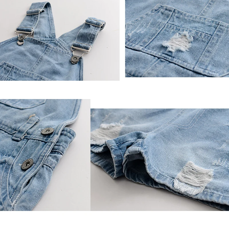 Летние комбинезоны Шорты для женщин Обувь девочек мальчиков джинсовые