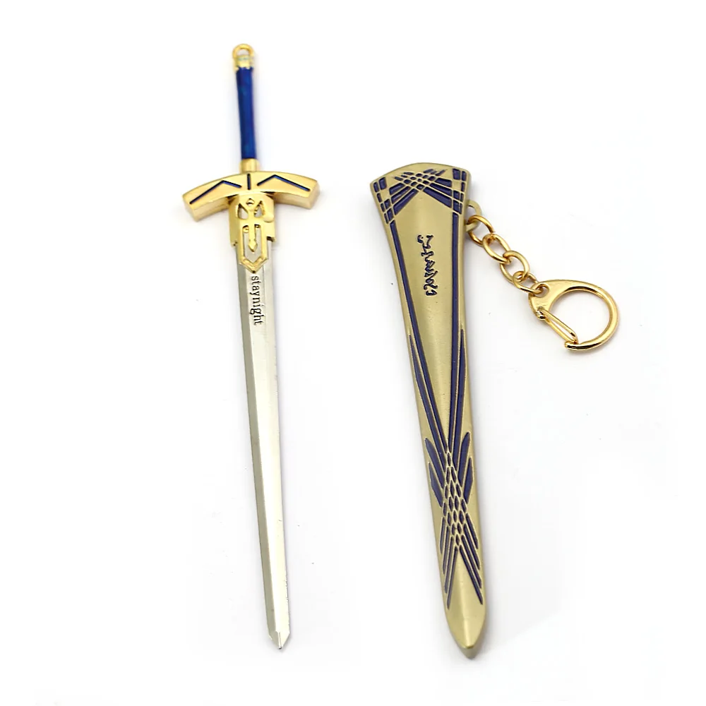 Fashion Keychain Model Fate Stay Night Saber Caliburn Sword Toy Metal Key Chains Mix Colors Accessory For Man Car | Украшения и
