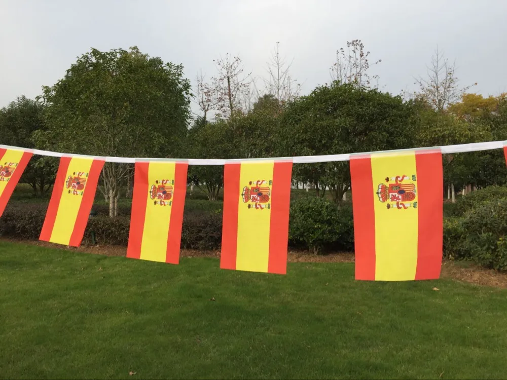 9 м длинный флаг Испании Вымпел Spainish String баннер Великобритании банты фестиваль вечерние украшения праздника