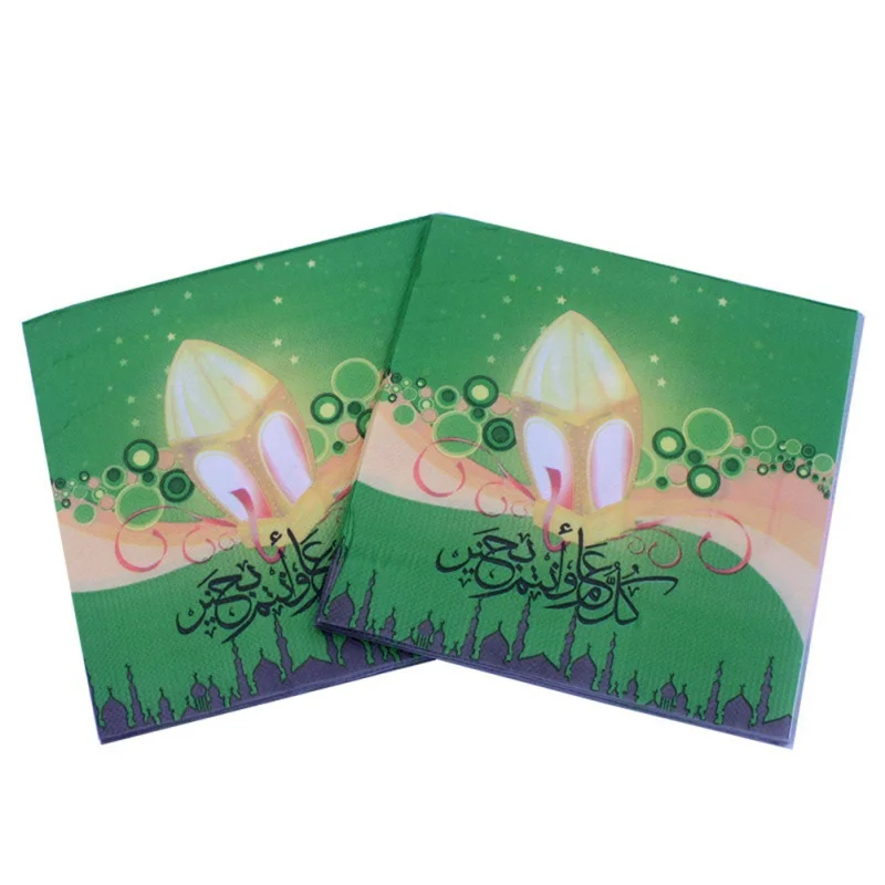 Ramadan Eid Mubarak Decoration Printing Paper Napkin Table Towels Festival Color Printed Tissue | Дом и сад