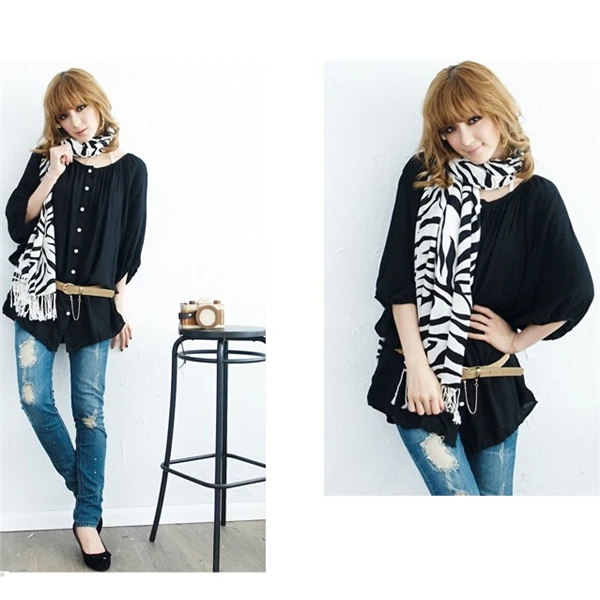 Модный бренд полосатый шарф женский в полоску Зебра сексуальная Длинная мягкая