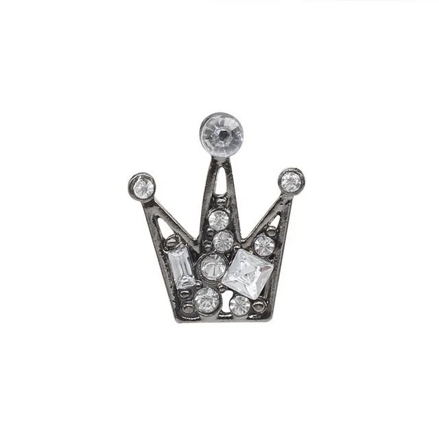 black crown Модные стразы, пчела, черепаха, ящерица, медведь, корона, музыкальные ноты, броши в виде гитары, булавки, ювелирные изделия для женщин, рождественские подарки, броши - Окраска металла: black crown