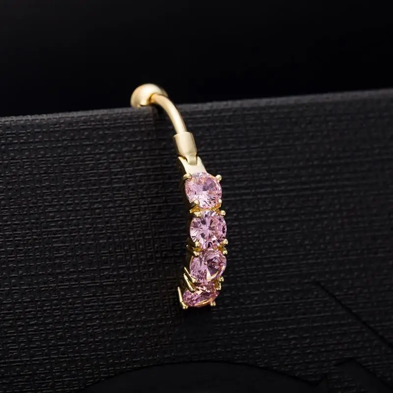 3 типа Стильное кольцо пупка живота Анти аллергия Нержавеющая сталь Циркон